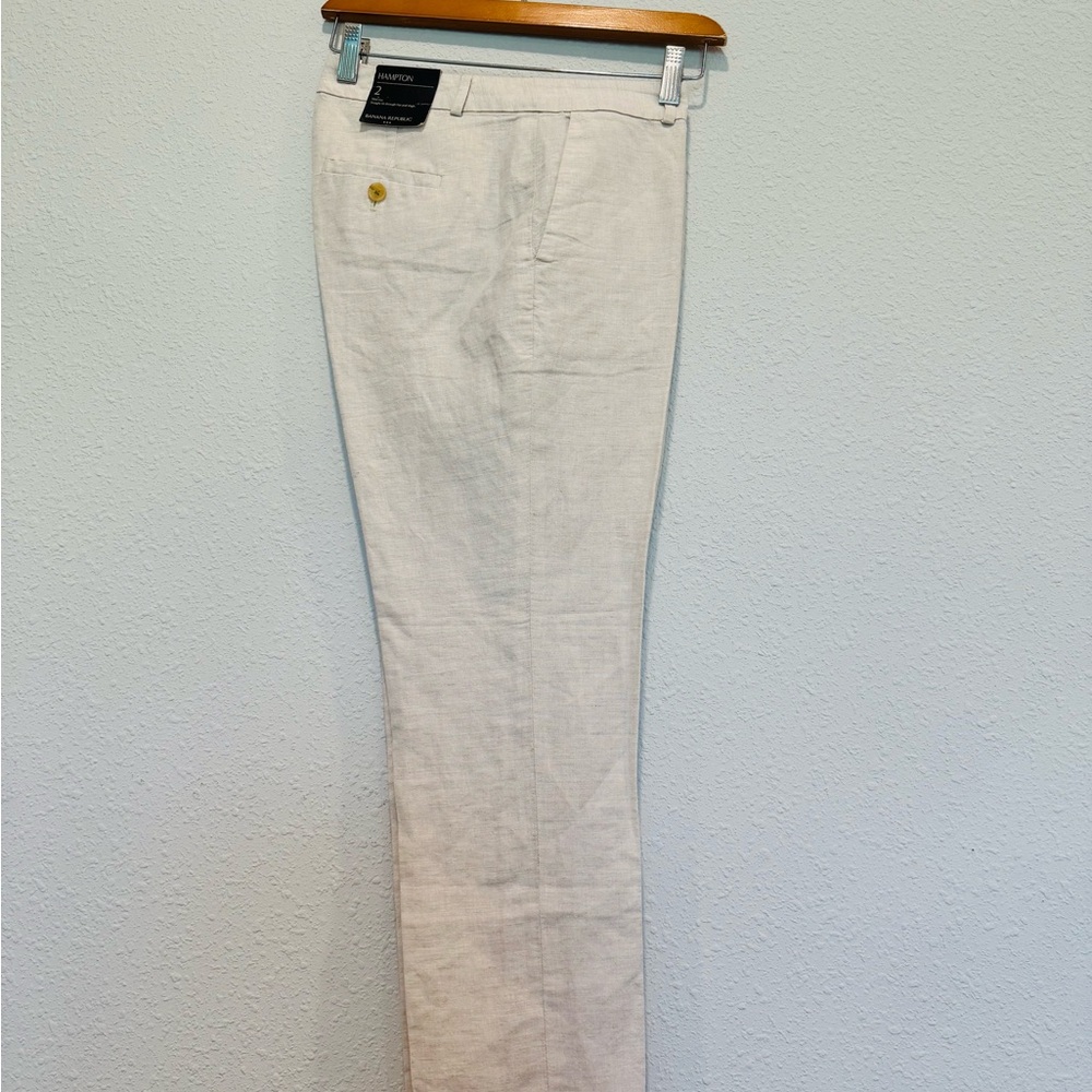 Banana Republic  Linen Pants-Oatmeal color  Size 2  NEW